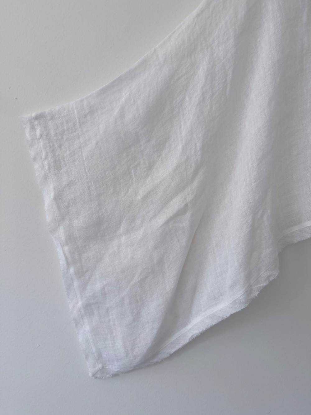 Eileen Fisher 100% Linen White Overshirt Kimono Sleeve Lagenlook Layering Sheer - Picture 3 of 7